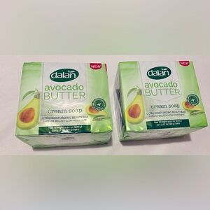 💥Pack of 6 🎉2 Pack Dalan Avocado 🥑 Butter Cream Bar Soap 🎊